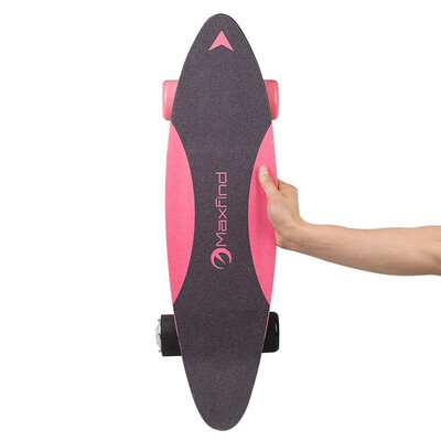 

Maxfind electric skateboard 37 kg most portable hub motor remote with Samsung battery inside mini skateboard