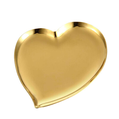 

UpperX Stainless Steel Towel Trays Heart Shape Jewelry Bowl Dish Muti-Function Cosmetic Organizer Towel Trays
