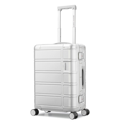 

American Travel AmericanTourister Trolley Case Aluminum Magnesium Alloy Travel Case 25 Inch Male&Female Luggage Mechanical Bearing Universal Wheel TSA Lock TI2 Silver