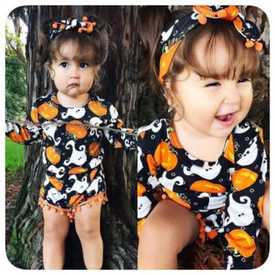 

UK Baby Girls Infant Romper Jumpsuit Playsuit Halloween Costume Clothes Outfits