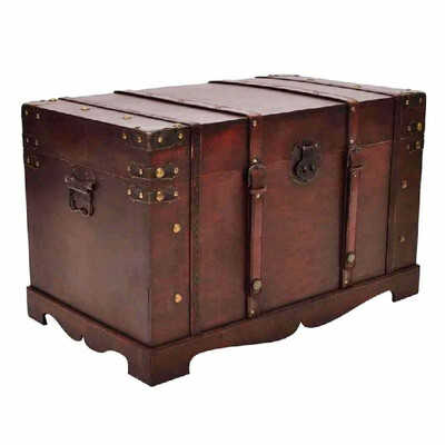 

Vintage Large Wooden Treasure Chest