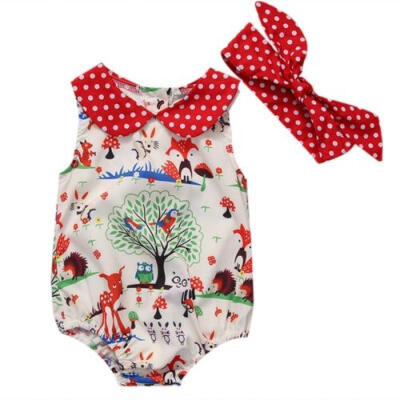 

US Newborn Infant Baby Girl Romper Jumpsuit BodysuitHeadband Clothes Outfit Set