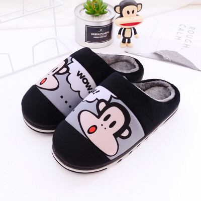 

PaulFrank big mouth monkey casual couple models home warm cotton slippers men PF657 gray 280