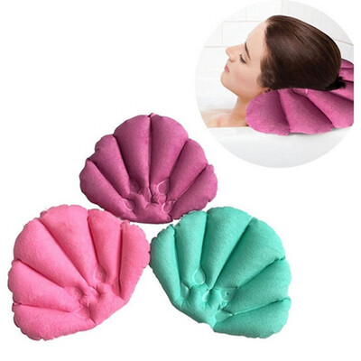 

Fashion Bathroom Inflatable Bath Pillow Head Back Neck Cushion Bathtub Rest Relaxing