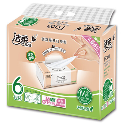 

Cleansing C & S Paper Powder Face Flexibility 3 Layer 120 Sweater 6 Pack No Fragrance M Medium Paper Towel Soft Dough Face Series Moisturizing