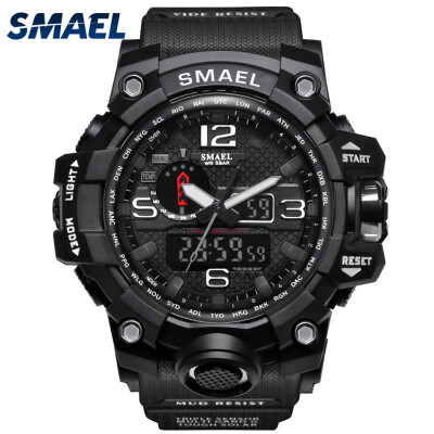 

Mens Stylish Sports Multi-function Electronic Waterproof Watch Dual Display Wristwatches