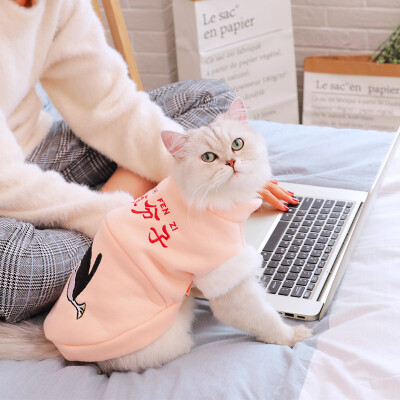 

Huayuan pets hoopet cat clothes cute winter kittens dolls Garfield cats British short pet cat autumn&winter