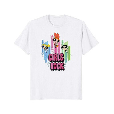 

CN Powerpuff Girls Rock Trio Heroes Fly Graphic T-Shirt