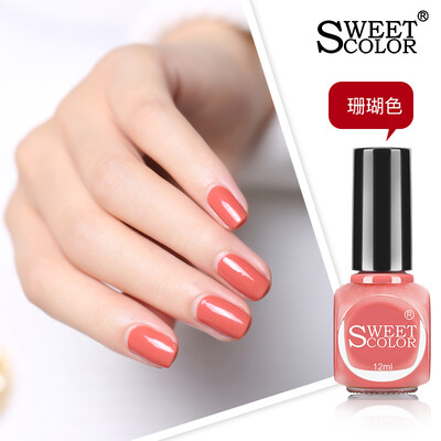 

Sweet Color Green Nail Polish Healthy Unscented Coral 12ml sh003 French raw quick-drying nail art