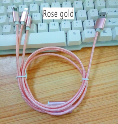 

3 in 1 Multiple Cables Multi Charging Cable MFi Certified Nylon 33ft 1m 3 in 1 USB Charger Cord with iPhoneType CMicro USB