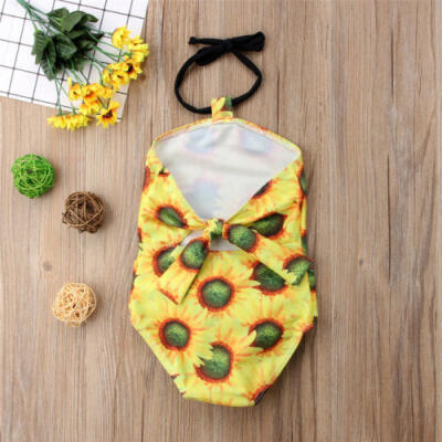 

Canis Toddler Kids Baby Girls Sunflowers Bikini Swimwear Swimsuit Bathing Beach