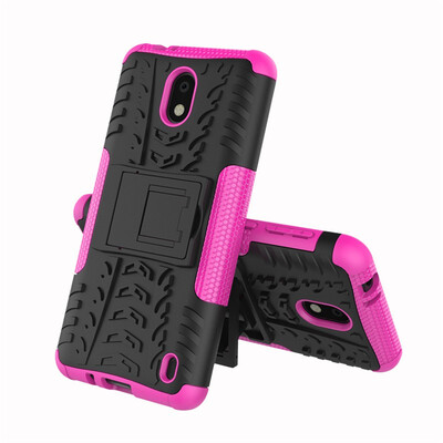 

Fivice Nokia 2 Case TPU anti-fall tire pattern back clip bracket phone case