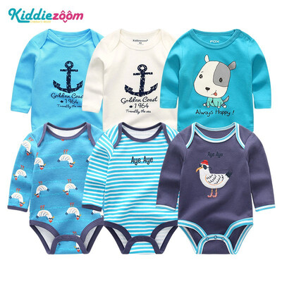 

6PCS Baby Girl Clothes Long Sleeve Bodysuits Newborn Baby Boy Clothes Cotton Babywear Girls Clothing Sets Bebe Unicorn Outwear