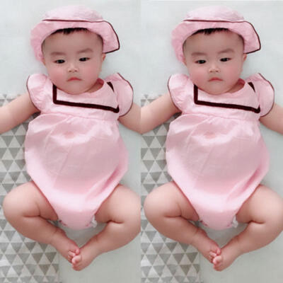 

Newborn Baby Girl Summer Romper Bodysuit Jumpsuit Hat Outfits Sunsuit Clothes