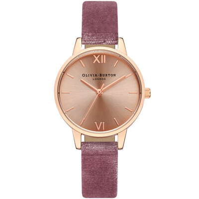 

OliviaBurton watch female British import watch fashion ob watch female velvet double-sided strap OB16DE03