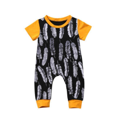 

Newborn Babys Girl Boy Cotton Clothes Jumpsuit Romper Bodysuit Sunsuit Outfits D