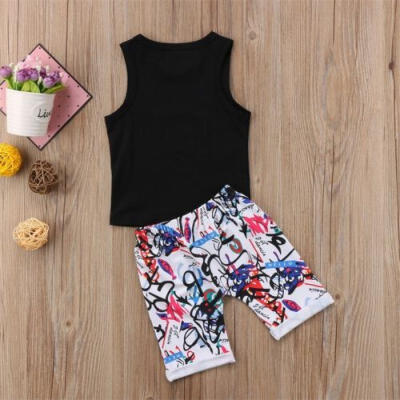 

Newborn Kids Baby Boys Outfit Clothes T-shirt TopsShort Pants Trousers 2PCS Set