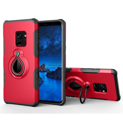 

Fivice Samsung Galaxy S9 Case TPU Water Drop Ring Stand Car Power Magnetic Drop-proof Phone Case
