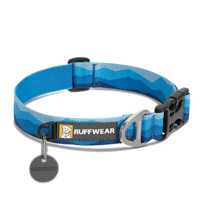 

Ravelwell RW live collar soft material explosion-proof rushing colorful dog collar pet collar small medium&large dog collar blue mountain M US imports