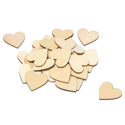 

UpperX Wooden Hearts Package Of 25 Wood 3Mm Heart Shapes Wood