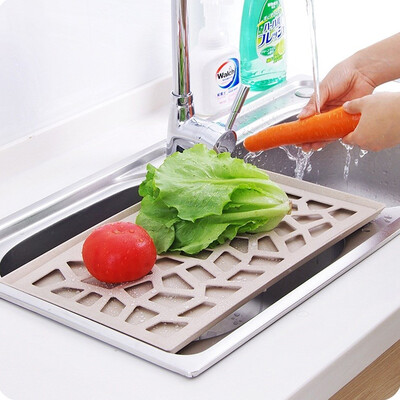 

Bingyou bathroom cosmetics drain tray cherry plastic storage tray kitchen drain storage rack drain rack can do fruit tray