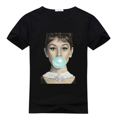 

Audrey Hepburn quote T-Shirt Custom Womens Classic 100 Cotton T-Shirt with Audrey Hepburn quote