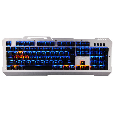 

Tarantula (AULA) F2008 blue and orange color mechanical keyboard non-red 104 keyboard gaming gaming keyboard mechanical blue-black version of the keyboard to eat chicken