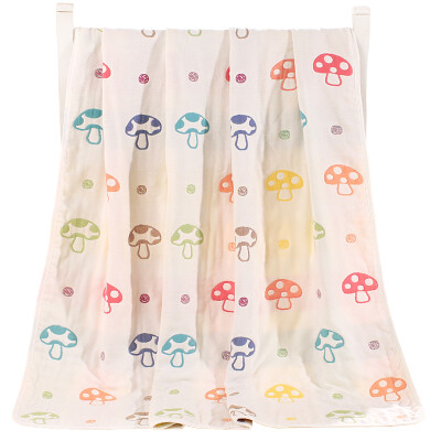 

Elephibab baby blanket 6 layer thick multi-functional colorful mushroom gauze blanket 115X120CM