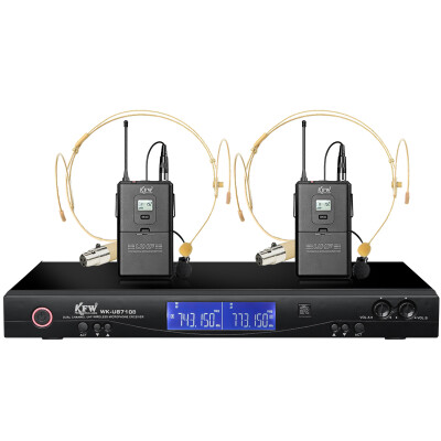 

KFW) WK-U8710B wireless microphone conference training performance U section of the microphone one drag two pairs of collar clip 2 wearing