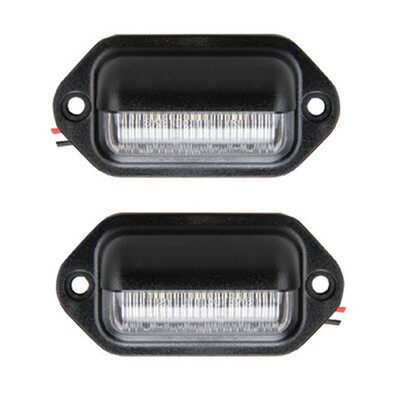 

2pcs Trailer Truck Sidelights Clearance Side Marker Light License Plate Lamp with 6 LED Lights Lamps of Motor Trucks