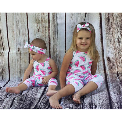 

Toddler Infant Baby Girls Watermelon Romper Jumpsuit Playsuit Outfit Clothes UK