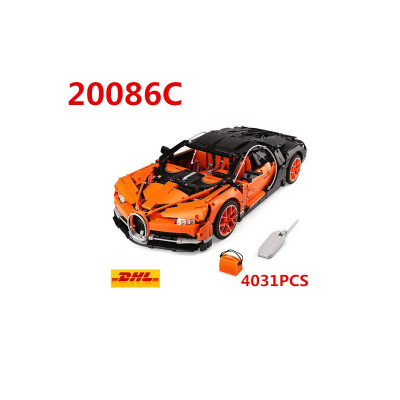 

New Lepin 20086 Technic Series Bugatti Supercar Racing Blue Chiron Building Blocks Bricks Toy Legoing 42083 Kids Gift