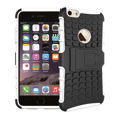 

Fivice iPhone 6 Plus 6S PLUS Case TPU anti-fall tire pattern back clip bracket phone case