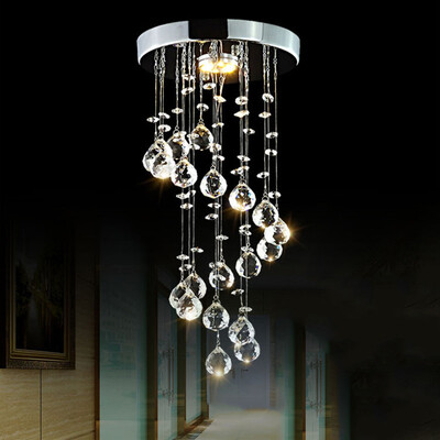 

JUEJA Modern Crystal Chandeliers Lighting LED Pendant Lamp for Living Room Dining Bedroom Hallway