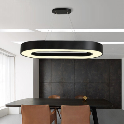 

Baycheer HL490917 Ring Energy Saving Office White Warm Neutral Light ChandelierBlack