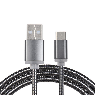

33Ft Android USB-C Type-C Metal Spring Charging Cable Sync Data Line Cord for Xiaomi 6 OnePlus 5T