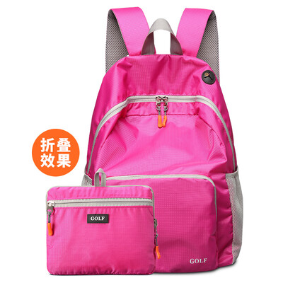 

Golf GOLF Backpack Foldable Computer Backpack Bag 14 Inch Large Capacity Waterproof Lightweight Storage Carry Outdoor Travel Bag D5BV82732S Rose Red