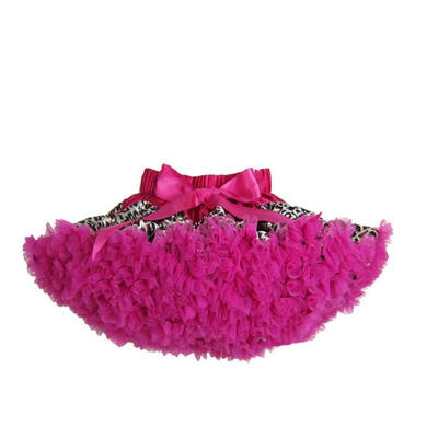 

Buenos Ninos Girls Satin Rosy Ruffle Damascus Pettiskirt Leopard Dance Dress