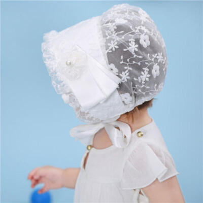 

US Princess Baby Girls Lace Flower Hat Infant Kids Beanie Bonnet Hats Photo Prop