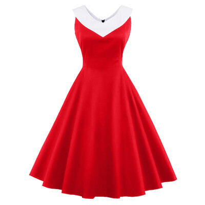 

V Neck Vintage Skater Swing Dress