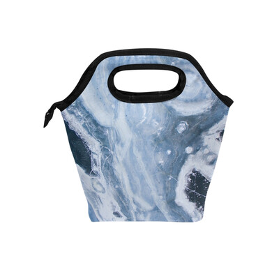 

Insulated Lunch Tote Bag Random Pattern Travel Picnic Lunch Handbags Portable Zipper Lunch Bag Box