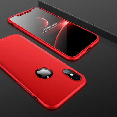 

Goowiiz Phone Case For Iphone XXsXs MaxXR Fashion Color collision 360 Degree Coverage PC Full Protection