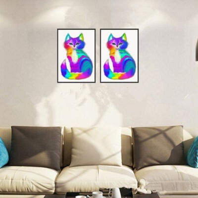 

5D Diamond Embroidery Painting Rhinestone DIY Craft Cat Room Wall Home Decor