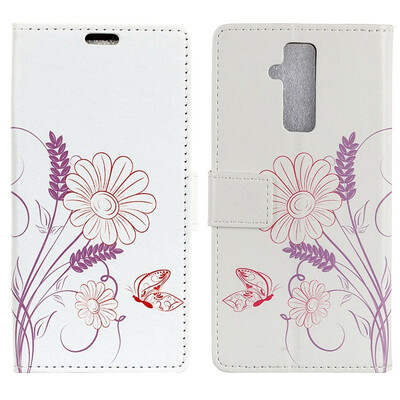 

MOONCASE Alcatel 7 Painted Leather Case - Pansy