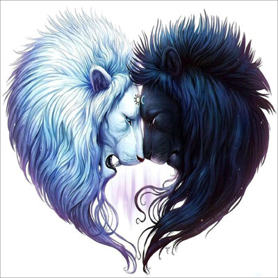 

UpperX Animals 5D DIY Diamond Painting Lover Kiss Lion Diamond Embroidery Cross Stitch Rhinestone Diamond Paintings Square
