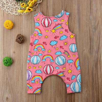 

Newborn Baby Boy Girl Rainbow Romper Bodysuit Jumpsuit Summer Clothes Outfits