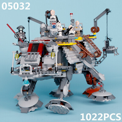 

Lepin 05032 Star Series Wars The Captain Rexs AT-TE legoINGLY 75157 Building Blocks Boys Toys Gift Model 1022PCS
