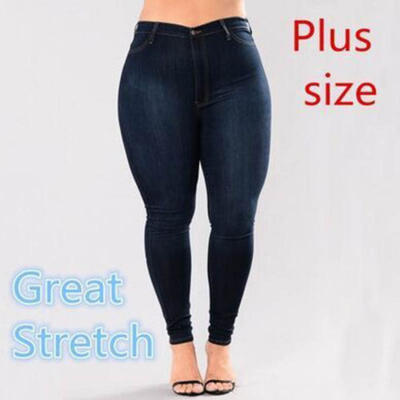 

Women Skinny Pants Jeggings Stretchy Slim Leggings Jeans Plus Tight Trousers UK