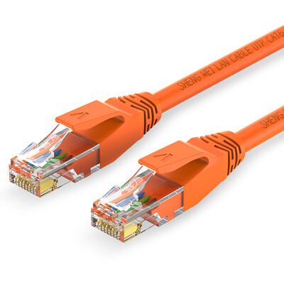 

Win shengwei LC-6010D six network cable pure copper gigabit 8-core twisted-pair network jumper 1 meter orange high-speed color network cable Gigabit network cable