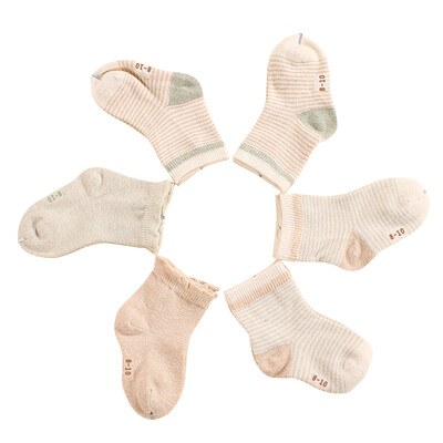 

Like baby elepbaby baby socks color cotton stripes baby socks four seasons newborn socks 6 pairs of 10-12CM 6-12 months